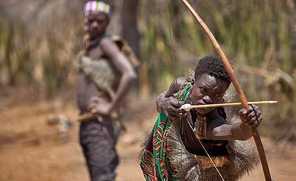 The hunter-gather Hadza people