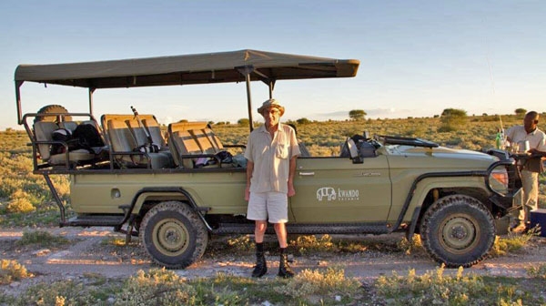Author Neil Andrews on one of many safaris