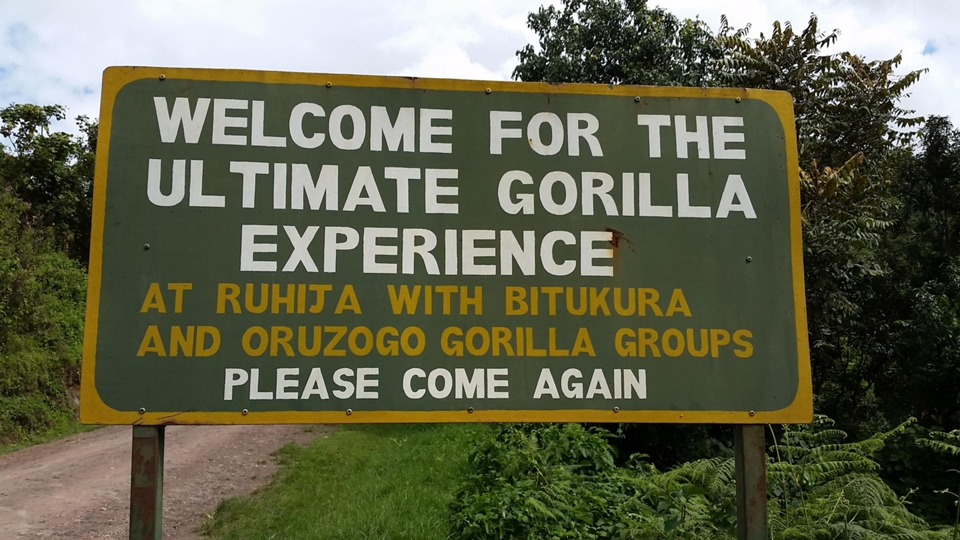 Bwindi entrance sign