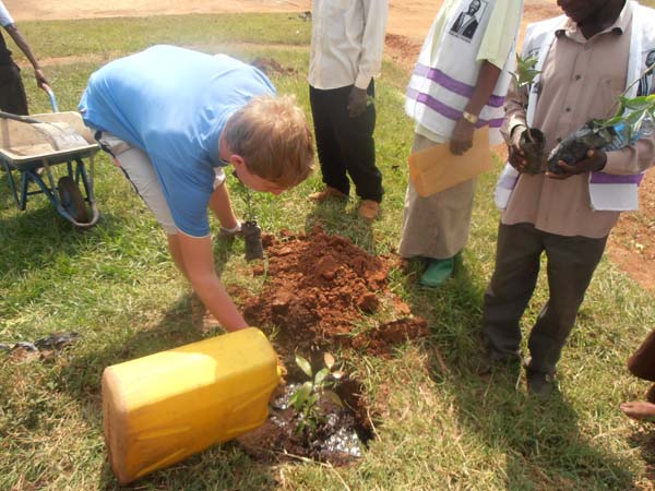 Tree planting volunteers Go Volunteer Africa